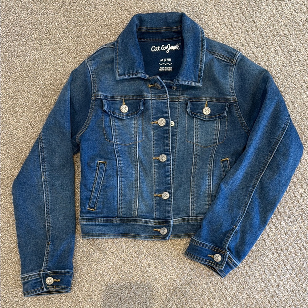 Cat & Jack Blue Denim Jacket for Kids 7/8